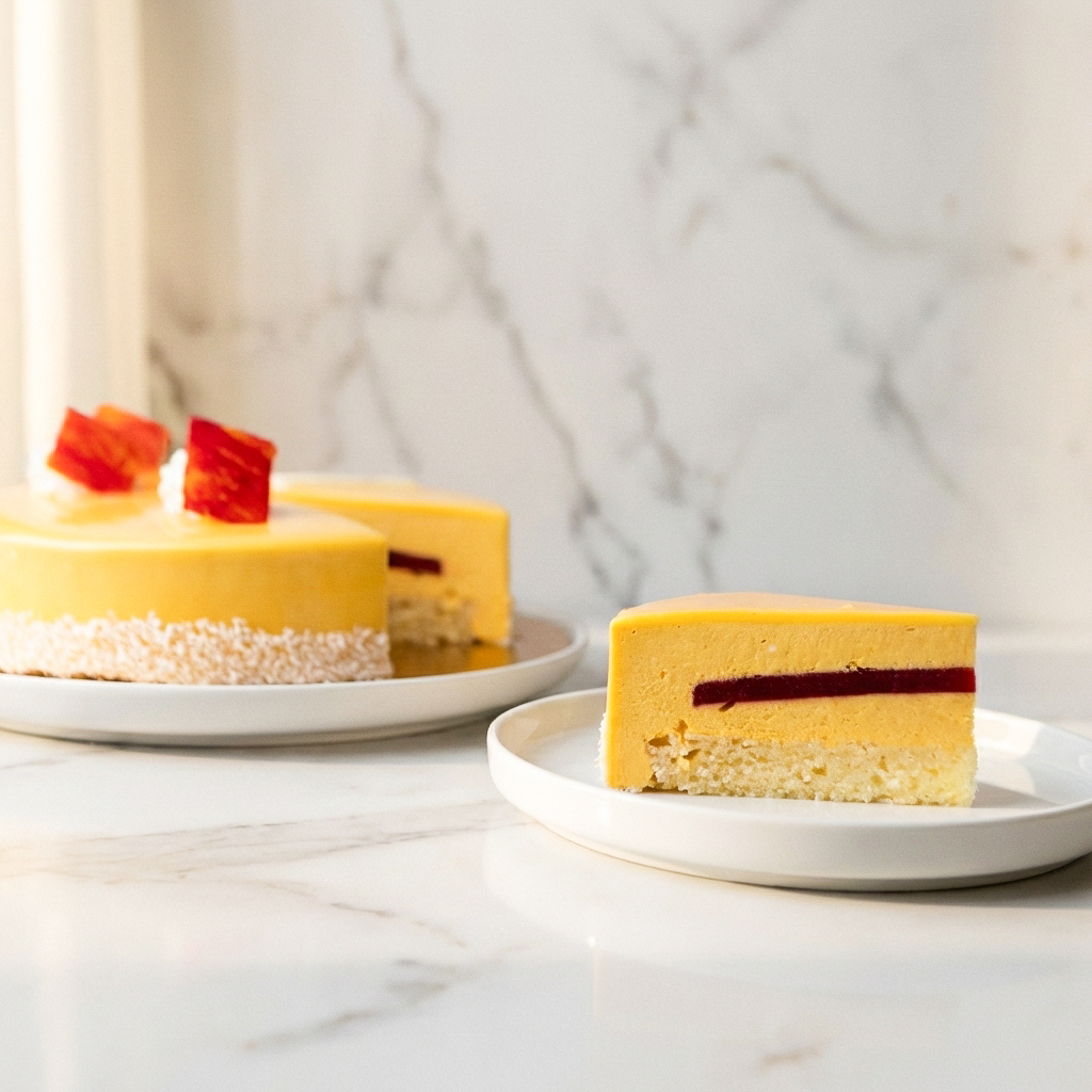 Mousse mangue-framboise